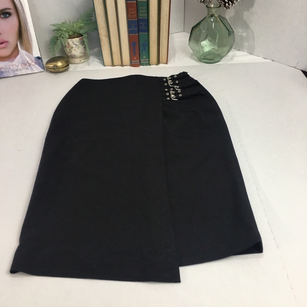 Worthington Buckle Accent Pencil Skirt |Poly Blend · CorporateOffice Minimalist